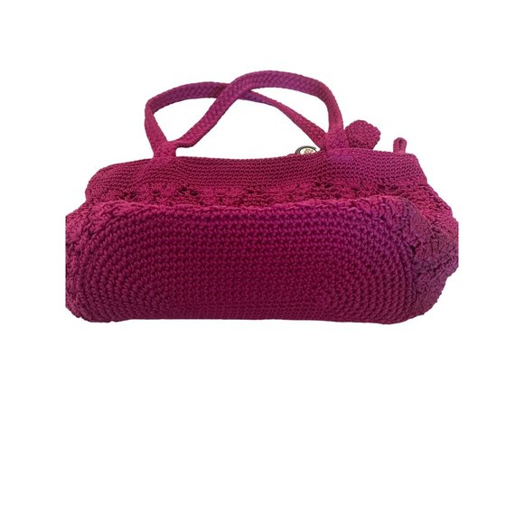 The Sak fuchsia pink crochet shoulder bag with zipper - Picture 5 of 7